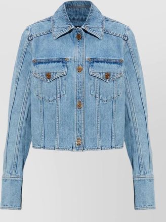 Balmain denim cropped jacket