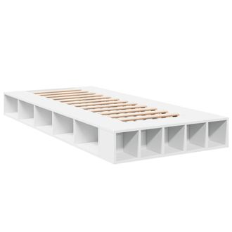 vidaXL Estructura De Cama Madera De Ingenier&iacute;a Blanca 100x200 Cm Vidaxl