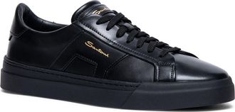 Santoni Low Top Sneaker in N01 - Black at Nordstrom, Size 10.5