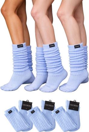 Lechery 3 Pairs of Scrunch Socks in Powder Blue at Nordstrom