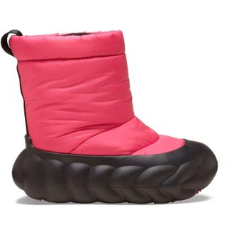 Crocs Mens Overpuff Yeti Boots Flats in Dragon Fruit - Pink - Size UK 6