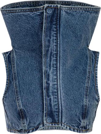 Natasha Zinko funnel-neck top - Blu