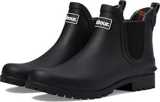 Barbour Wilton Chelsea Welly Womens Boots Black : 10 M, Rubber