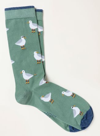 Fat Face FatFace Green Seagull Socks