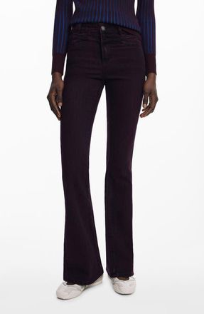 Desigual Flare Jeans in Burgundy at Nordstrom, Size 38