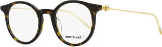 Montblanc MB0004O Oval Acetate Frame Eyeglasses - Brown