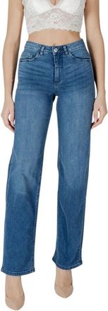 Ichi Ihtwiggy Straight Jeans - Dames - Regular Fit Jeans - Blauw - W28 L32 - Katoen - Jeans