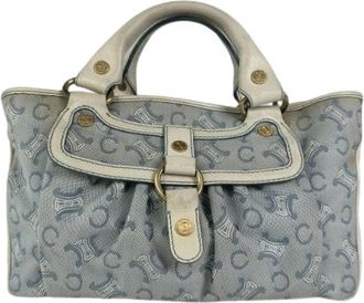 Celine Pre-owned Handbags, female, Blue, Size: ONE SIZE Pre-owned Vintage Cotton Handbag