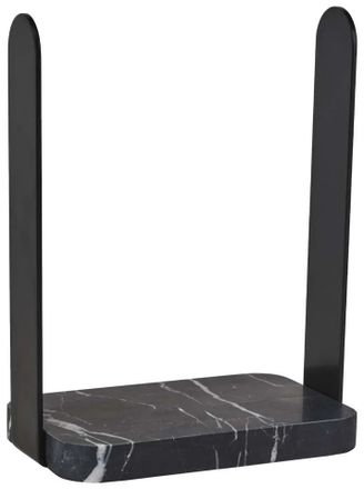 Aquanova Luxuri&ouml;ser, handgefertigter G&auml;stetuchhalter Nero Lux f&uuml;r die Wandmontage, Black