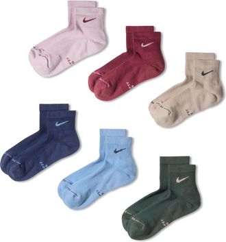 Nike Unisex Everyday Elevated Ankle Socks (6 Pairs) in Multicolor | HQ8031-916