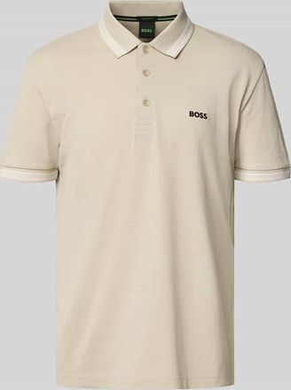 HUGO BOSS Regular Fit Poloshirt aus reiner Baumwolle in Beige, Größe XXXL