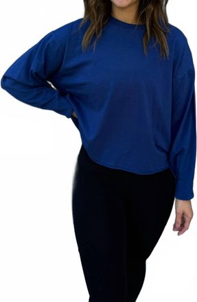 Mono B Pima Cotton Mineral Luxe Tee In Blue Depth