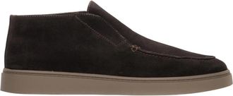 Estro & Luminara Donkerbruine High-Top Mocassins - Heren - Enkellaarsjes - Bruin - 43 EU - Schoenen