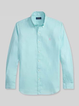 Polo Ralph Lauren Regular Fit Freizeithemd aus reinem Leinen in Aqua, Gr&ouml;&szlig;e L