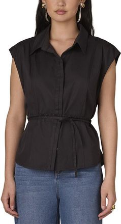 Wit & Wisdom Wit & Wisdom Extended Shoulder Cap Sleeve Collared Shirt
