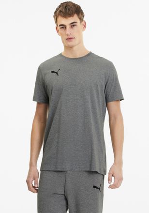 Puma Trainingsshirt PUMA TEAMGOAL 23 CASUALS TEE, Herren, Gr. XXL, grau (medium gray heather), Jersey, Obermaterial: 100% Baumwolle, unifarben, slim fit no