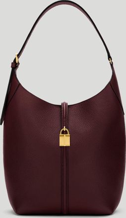 DeMellier The Siena Bucket in Burgundy Small Grain Leather Shoulder bag