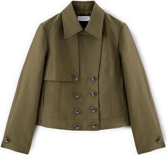 Motivi Trench Coats - Dames - Trenchcoats - Groen - XS - Katoen - Jassen