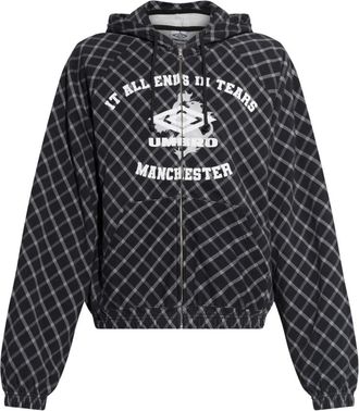 Umbro Plaid Patroon Sweater - Heren - Trainingsjackets - Zwart - XL - Katoen - Fitness