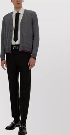 Gucci patterned knit cardigan pockets