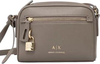 A|X Armani Exchange Jane Crossbody Tas - Dames - Schoudertassen - Beige - ONE Size - Leer - Tassen