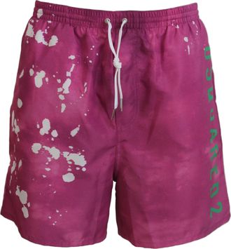 Dsquared2 Dsquared&sup2; Tie Dye Logo Men Beachwear Shorts Mens Swimwear