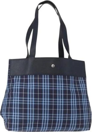 Burberry Pre-owned Tote Bags, female, Blue, Size: ONE SIZE Pre-owned Vintage Tote Bag