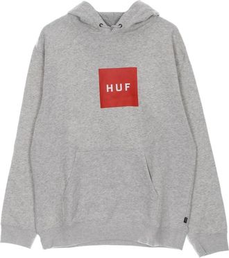 HUF Logo Heren Hoodie Athletic Heather - Heren - Hoodies - Grijs - L - Katoen - Hoodies & sweatvesten