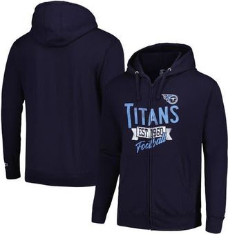 Starter Mens Starter Navy Tennessee Titans Domestic Post Season Full-Zip Hoodie at Nordstrom, Size Medium