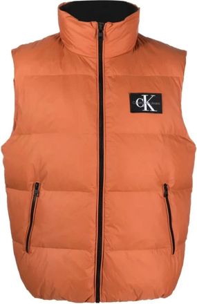 Calvin Klein Jeans Bruine Down Vest Essentials - Heren - Bodywarmers - Bruin - S - Nylon - Jassen