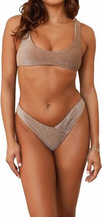 Dippin' Daisy's Swimwear Angel Cheeky Bikini Bottom In Cacao