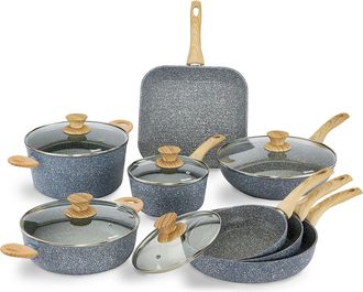 Bisetti Battery 13 pcs. Pierre Gourmet natural wood design handles