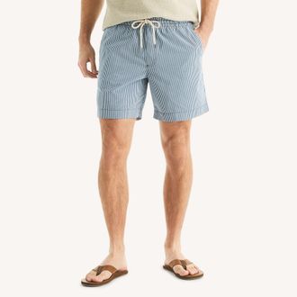 Nautica Mens 7 Striped Seersucker Short