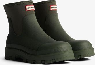 Hunter Gummistiefel HUNTER UNISEX ELEMENTS NEOPRENE CHELSEA BOOT, Damen, Gr. 36, schwarz olive, Gummi, Schuhe Gummistiefel, wasserdicht