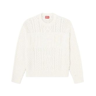 Diesel Heren, Truien, Beige, Maat: S Katoen