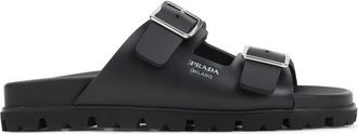 Prada Sliders, female, Black, Size: 11 US Eva Sandals