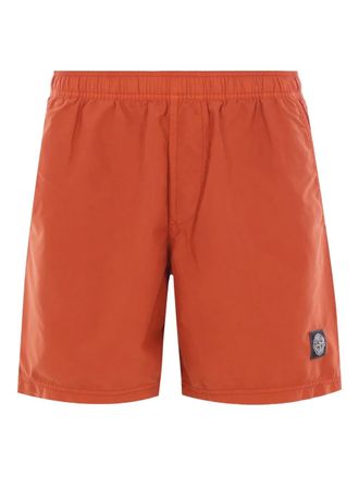 Stone Island Nylon zwembroek met opgestikte zak - Oranje