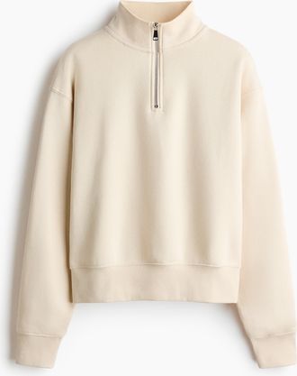 H&M Sweatshirt mit Zipper - Beige