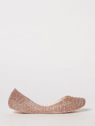 Melissa Campana Perforated Glitter PVC Ballet Flats with Round Toe