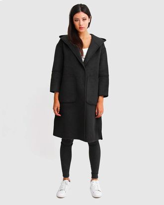 Belle & Bloom Walk This Way Wool Blend Oversized Coat