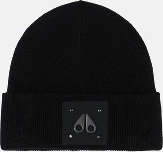 Moose Knuckles LOGO ICON BEANIE HAT Size: OS, colour: BLACK