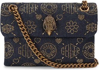 Kurt Geiger Womens Mini Battersea Bag - Blue Fabric - One Size