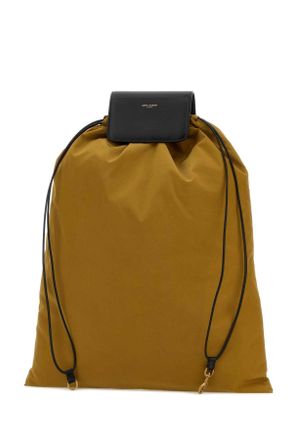 Saint Laurent Mens Biscuit Canvas Shopping Bag Neroltmustardtan Borse A Mano