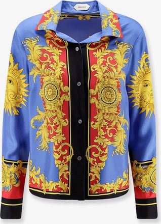 Versace Camicia in seta con stampa iconica - VERSACE - gender_Woman