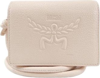 MCM Pre-owned Mini Bags, female, Pink, Size: ONE SIZE Pre-owned Chain/Shoulder Wallet