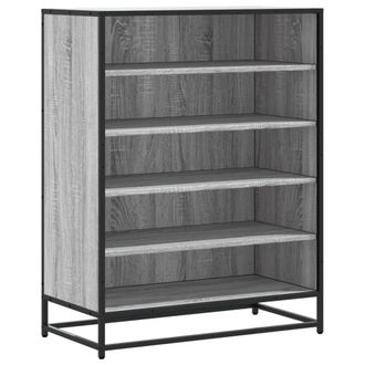 Berkfield Home Shoe Cabinet Grey Sonoma 75x38x97.5 cm Engineered Wood & Metal