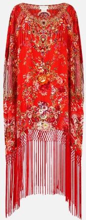 Camilla Short Round Neck Kaftan With Fringing in Ol&eacute; Ol&eacute; at Nordstrom, Size One Size Au