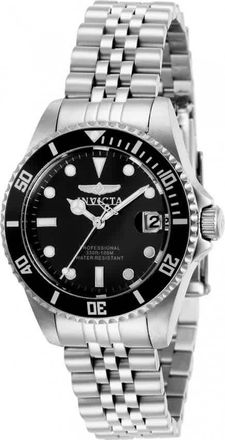 Invicta Pro Diver Quartz Black Dial Stainless Steel Ladies Watch 29186