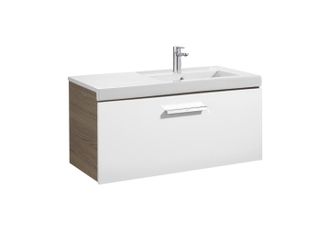 Roca Conjunto Prisma 1 Caj&oacute;n 900 Derecha Blanco/fresno