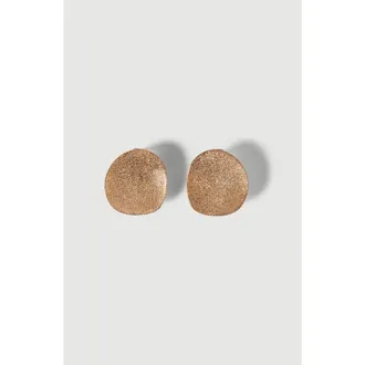 Brunello Cucinelli Sterling Silver shimmer disc earrings in Gold at Nordstrom